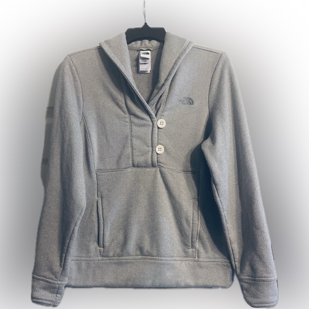 The North Face Sz L Grey Sweater/Sweatshirt Women’s Pullover Shawl Collared Neck